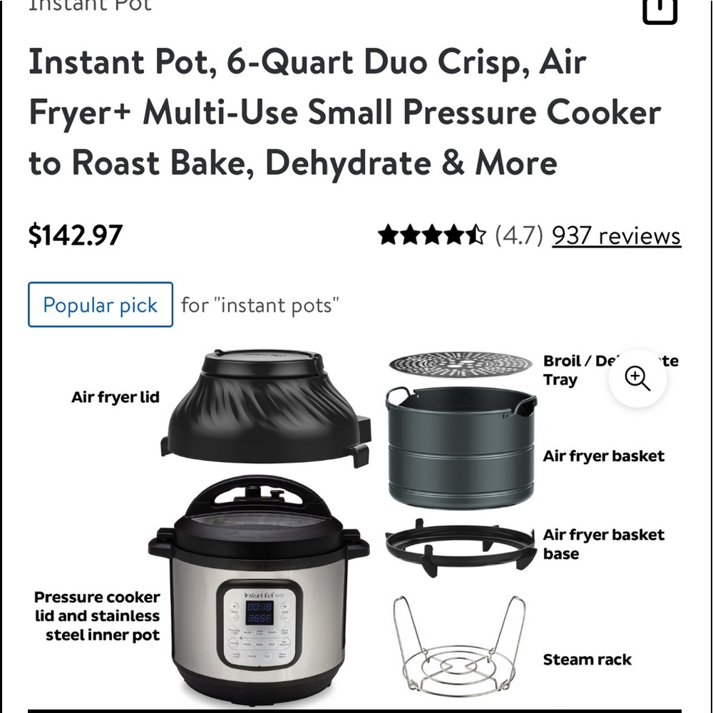 Instapot duo crisp 6qt